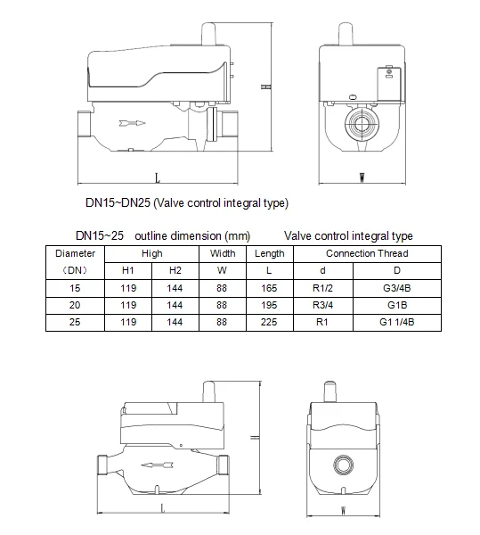 Wireless remote reading with valve control remotely reading support LoRa and LoRa WAN water meter - ANKUX.COM