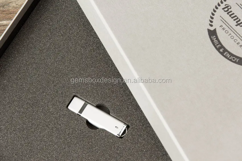 linen fabric cover wedding party usb key gift box