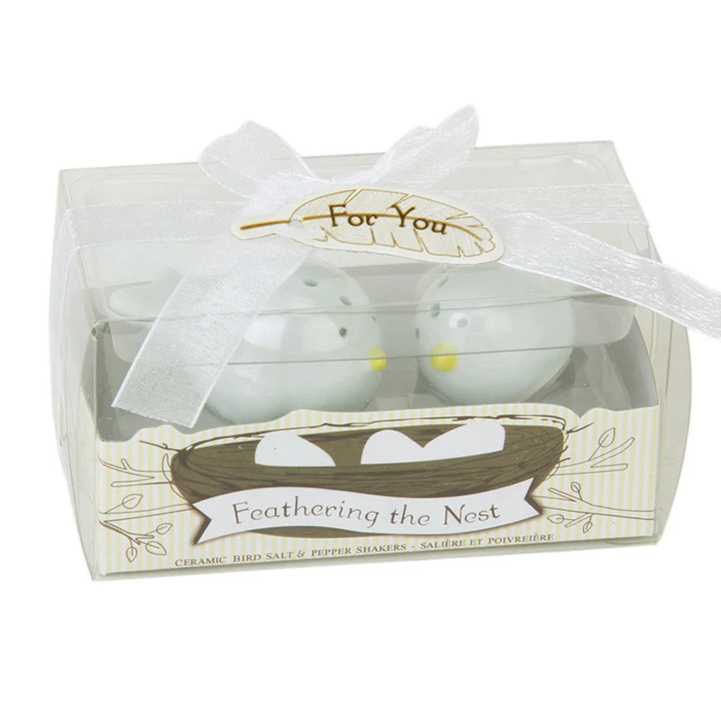 magpie salt shaker wedding gift favors salt and pepper shakers