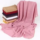 Bubble instant glitter plain georgette chiffon crepe shawl scarf hijab
