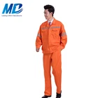 Orange TC Twill Fabric Construction Used Overall Work Clothes For Men, Workwear Jacket