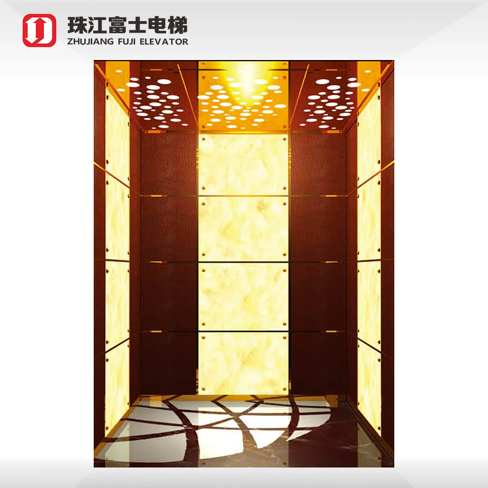 ZhuJiangFuJi Passenger Elevator Lift With Hairline Stainless Steel house lift residential elevators