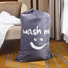 Wholesale Custom Printing Waterproof Reusable Drawstring Laundry Bag