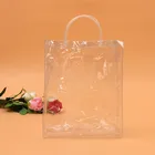 Customize ziplock waterproof transparent wine packing clear pvc bag with handle