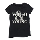 Cheap black color beautiful kids girls printed t shirt