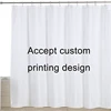 Antibacterial and Mildew Resistant Waterproof Custom Design Printed Shower bathroom Curtains