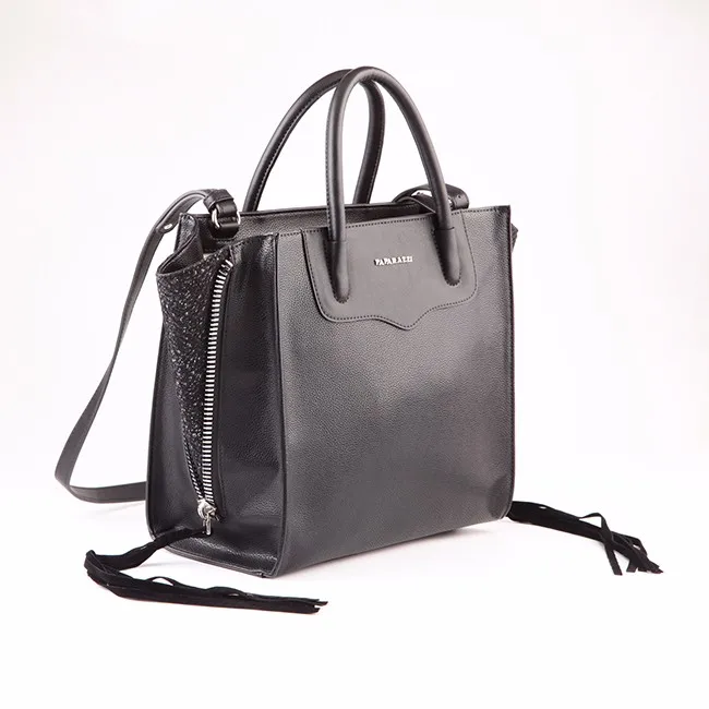 5195-PU leather women gender new design fashion handbags with gussets
