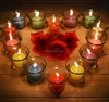 Cheap colored art scented candles in glass jar