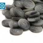 SK matte fashion 32L Gray Garland Four Holes Fine Edges Polyester Resin Buttons