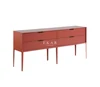 Modern Red Color Buffet Cabinet Sideboard With 4 Drawers
