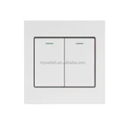2018 PC White New Design Wall Switch 2 Gang 1 Way Switch Electric Switch Factory Hot Sale