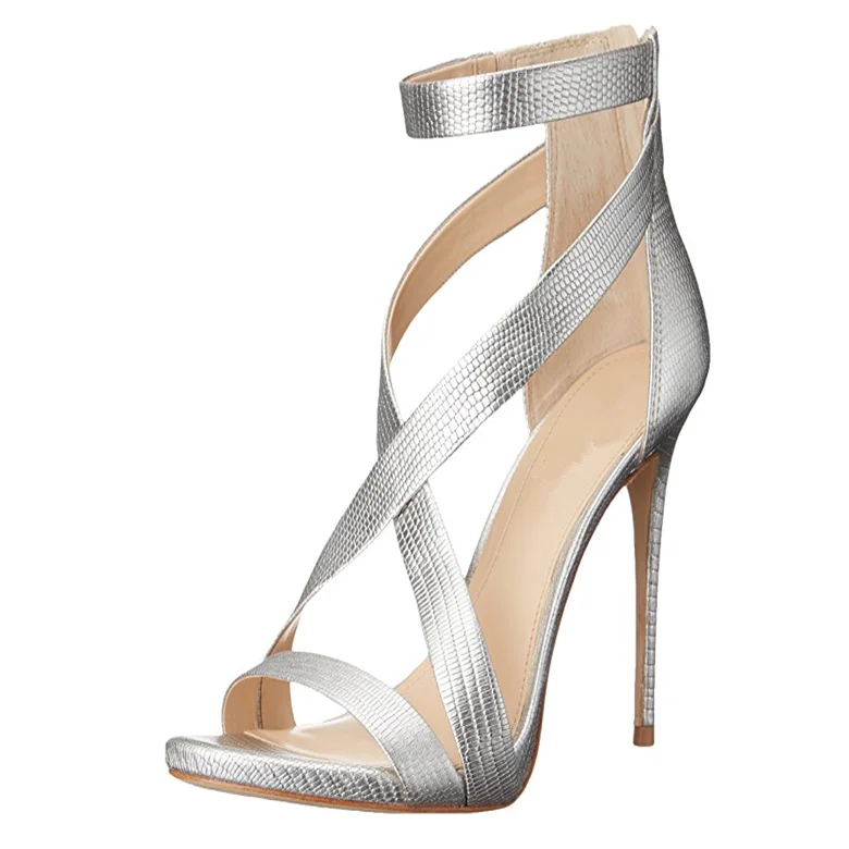 silver fancy sandals