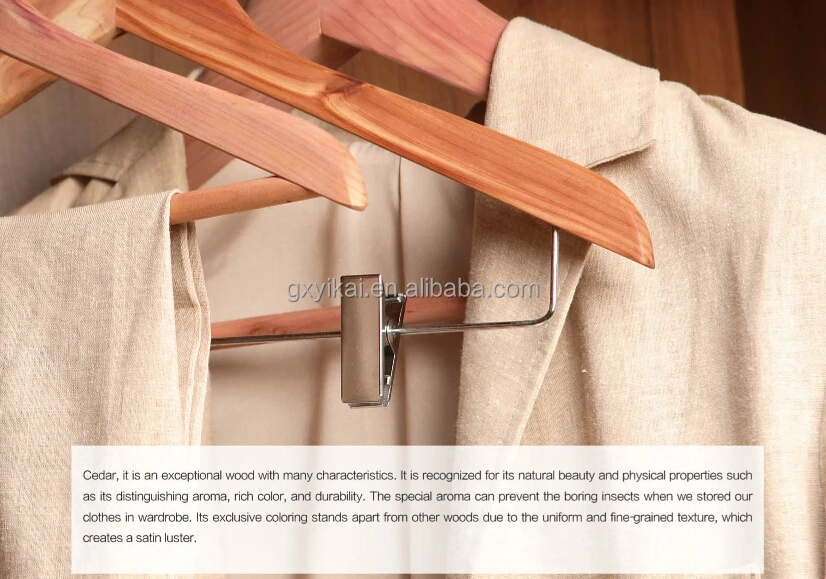 cedar wooden clothes hanger coat hanger