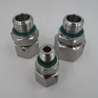 Hydraulic pump adapter and connections for high pressure hose nipple fitting