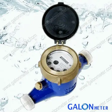 Multi-jet vane wheel dry-dial water meter