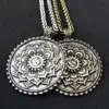 Dropshipping necklace Hot Style Indian Mythology Vintage Necklace Tibetan Mandala Pendant Amulet Double Pendant Accessories