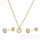 S-95 wholesale xuping fashion set diamond 24K gold color Women's beautiful Jewelry Set