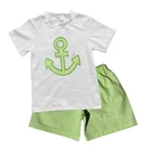 High quality children boys cotton t-shirt boutique kids clothing sets wholesale