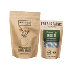 Free samples available custom printing biodegradable zipper top kraft paper stand up food pouch