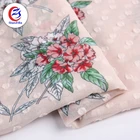 cut flower crepe patterned georgette material fabric composition for dress