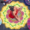 Colorful Lotus Circle Bath Beach Towel Yoga Mat Blankets Meditation Shawl Scarf