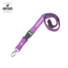 purple personalized lanyard card holder