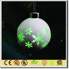 Yangzhou Manufacture laser engraving christmas glass ball with led light