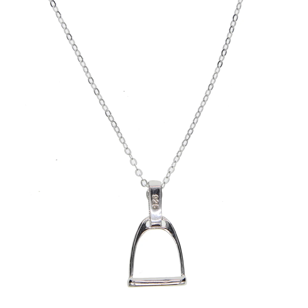 silver Stirrup equestrian necklace  (7)