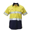 Wholesale workwear mechanic custom hi vis work shirt fire retardant cotton shirt men