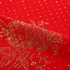 Solid red color woven foil yarn dyed velvet fabric for wedding dresses