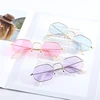 2019 Newest Promotional Fashion Candy Color Women Hexagonal Sunglasses with Sea Color Lens
