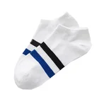 Wholesale fashion summer short sports white men cotton boat socks