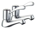 DISABLED BATHROOM LEVER BASIN/SINK/BATH TAPS 1/4 TURN CHROME 3/4" PAIR HOT & COLD SET