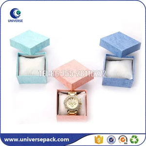 luxury padded paper watch packaging box with lid