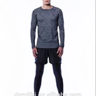 OEM Custom mens long sleeve t shirt plain seamless gym t shirt wholesale