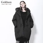 Black Hooded Big Plus Size Women Clothes Winter Coat for Girl