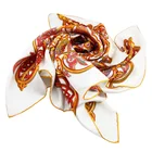 OEM Small Order New Fashion Style Wholesale 90x90 Twill Custom Chinese Digital Printing Silk Scarves Custom