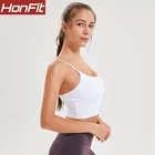 custom logo fitness wear women strappy fashionable yoga sports bra Crop tank top