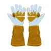 Long High Quality Cowhide Welding Wearable Durable Safety Protection Work Gloves
