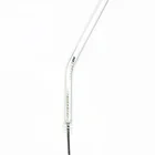 Glass drinking straw with cleaning nylon brush