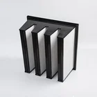 large air volume hepa W shape composed sbs frame v bank hepa filters for generatiors