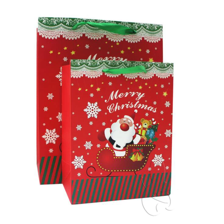 printing merry christmas paper gift bag