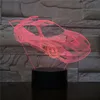 Birthday Present Racing Car Design 3D Illusion Beside Table Lamp Touch Switch Decoration Night Light with Acrylic Flat