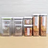 Dry Air Tight Snacks Pantry & Kitchen Container Clear Plastic BPA-Free Keeps Food Fresh Transparent, White Or Colored Color