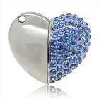 Diamond Heart Elegant Gift 16GB Flash Drive USB Memory Stick Pendrive Thumb