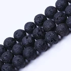 10mm round black lava rock stone beads strand lava beads