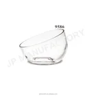 Crystal clear plastic polycarbonate tilted salad bowl