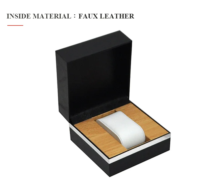 high end luxury black cardboard single watch packaging gift box