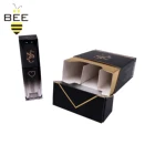 custom logo packaging lipstick paper box black cigarette box with gold stamping insert