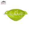 Colored Kitchenware Round Plastic Melamine Bowl Shape Fruit Colander